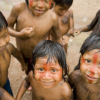 Kayapo children, Brazil. Photo by Cristina Mittermeier.