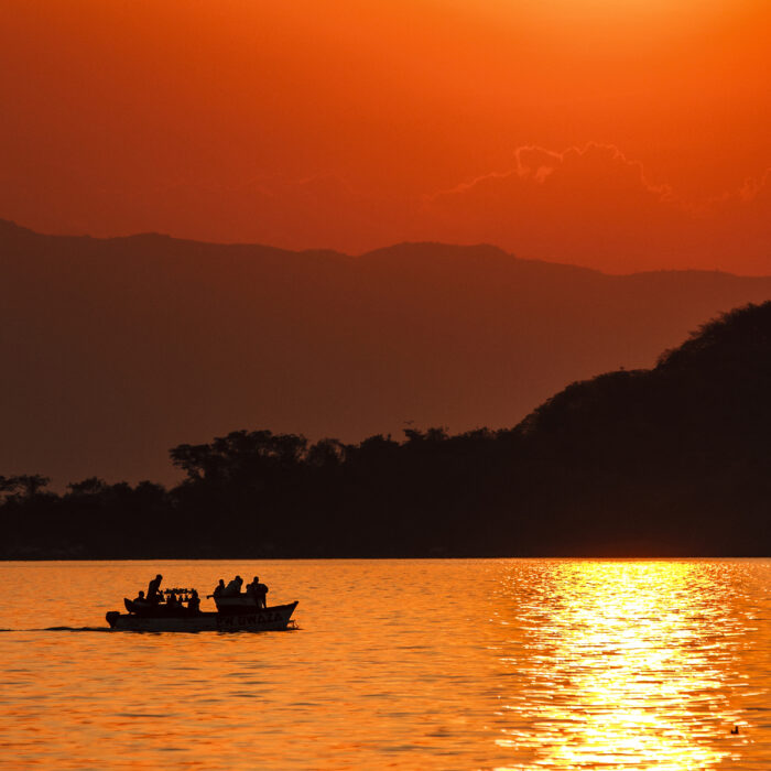 Sunset on Lake Malawi.